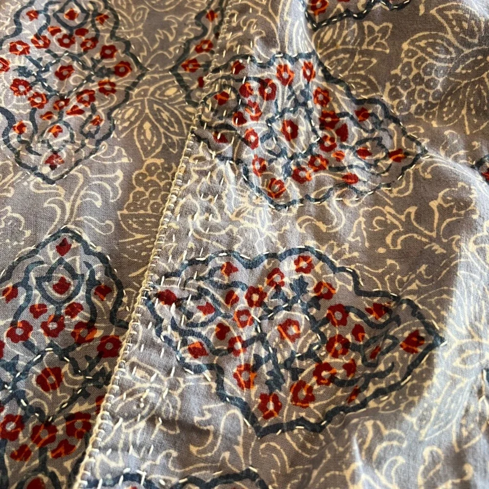 Vintage 90s Chicos Reversible Print‎ Cotton Kimono Jacket Size S